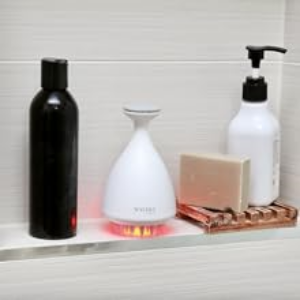 Akemi Revive besides shampoo in bathroom